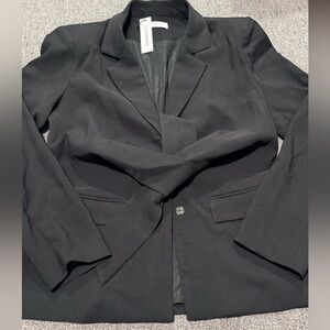 COMMENSE Women's Black Tie Blazer